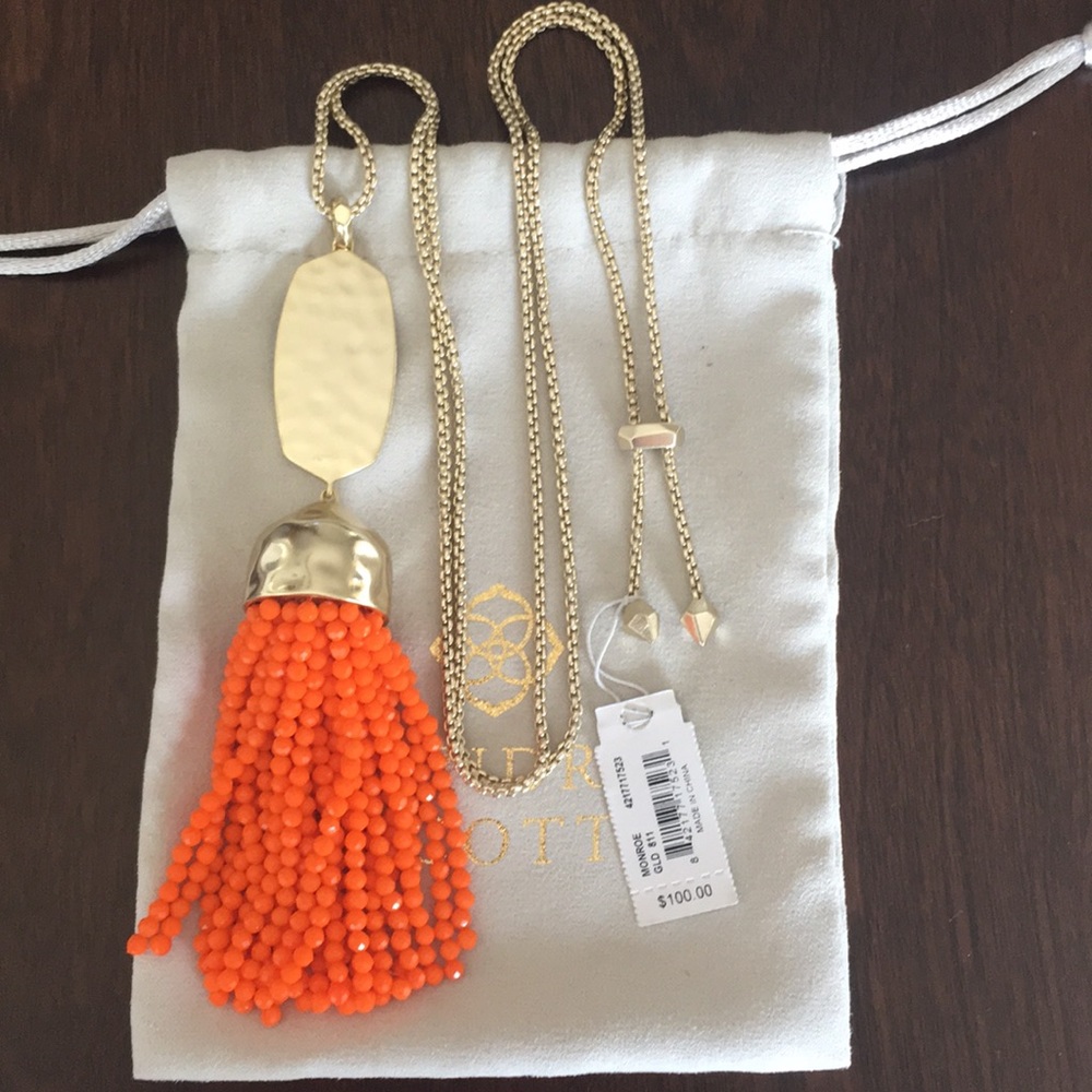 Kendra Scott Monroe in Orange and Gold. Rare. NWT